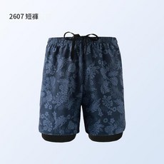 雙層速乾泳褲 男士花色大碼寬鬆平角泳褲