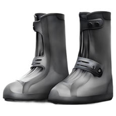 矽膠雨鞋套 HW0077, 黑色