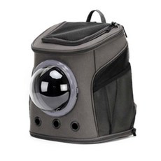 寵物背包 外出籠 透氣大空間 貓背包 狗背包 外出便攜 狗狗揹包 太空寵物艙, 1個, 中號深灰淺灰圈,標準四件套