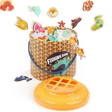 釣魚遊戲玩具，兒童益智玩具，海洋生物認知玩具，親子互動玩具, 隨機, 1套