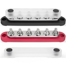 [ 1081570 ] 레드 울프 150A 12V 버스 바 커버 포함 전원 분배 블록 15.2 x 0.6cm(6 1/4인치) (M6) 스터드 배터리 바 터미널 접속 48V 자