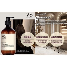 WS WALKER SOUL 健髮洗髮精 500ml 弱酸性植萃配方 滋養頭皮 強化髮根, 1個, WS護髮素500ml, 1L