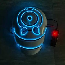 發光LED冷光面具 火影忍者 雙孔面具, 1個, 發光火影