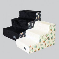 선인장 랜드 3단 스텝 강아지계단 강아지스텝 개계단 댕댕이계단 댕댕이스텝, 블랙