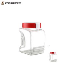 터치 밀폐용기 대 1750ml 레드 1EA 커피밀폐용기 생두보관통, 1개, 1750L