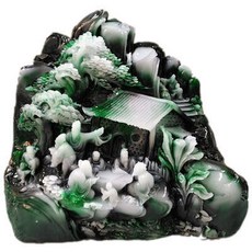 天然原石仿古閤傢歡擺件 芙蓉石仿獨山玉石鵰 辦公傢居山水, 1個, 特價超大天然原石仿古閤傢歡擺件芙蓉石仿獨