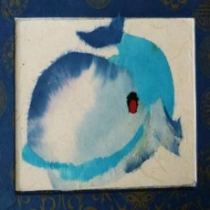 집소 고래 한지 액자 그림