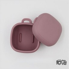 全密封可攜式矽膠奶嘴收納盒, 深粉, 1個