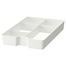 이케아 KUGGIS 쿠기스 5칸인서트 26x17x4cm 서랍정리인서트 칸막이정리함 서랍트레이, 화이트_206.033.11