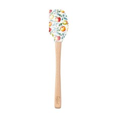 Tovolo Spatulart '해바라기' 나무 손잡이가 달린 실리콘 주걱 - BPA 프리 내열성 베이킹 믹싱 및 식사 준비에 이상적, Tovolo Spatulart '해바라기' 나무 손잡이, 1개
