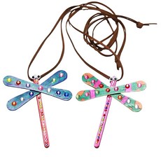 노인미술 나무잠자리 목걸이꾸미기/ 목걸이만들기 엄마표놀이 교육기관 성경학교 초등미술, 5개, 혼합색상