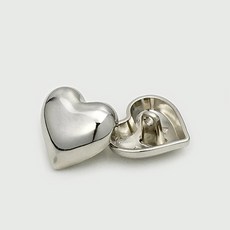 드레스 가방 15/20mm 골드 & 실버 패션 미니멀리스트 재봉 액세서리에 대 한 10pcs 거울 마무리 하트 모양의 금속 단추, 15mm-0.59in-10pcs, Silver