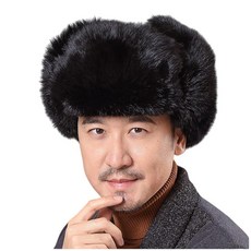 남성용 트래퍼 모자 러시아 우샨카 모자 인조 토끼털 에비에이터 이어플랩 모자 방풍 모자 겨울 사냥 스키용 브라운 블랙. 미디엄-라지