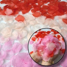 주니니몰 장미꽃잎 3색 600P 세트 웨딩 꽃가루, 600개, 레드 핑크 살구