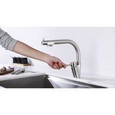 304不鏽鋼三用龍頭、外銷歐美款台製RO三用龍頭(前開式), 本體附贈軟管, 1個