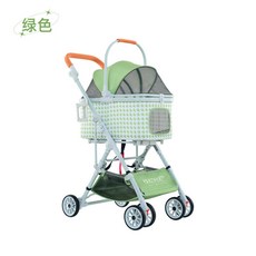 BNDC 寵物推車 輕便可折疊 貓狗通用, 千鳥格青色, 1個
