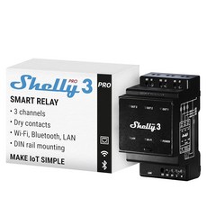 Shelly Pro 듀얼 커버 셔터 PM 레일 WiFi 커버 16A 컨트롤러 스마트 연결 DIN 2개 정밀한 미터링 포함 파워 전문 LAN 자동화, 3