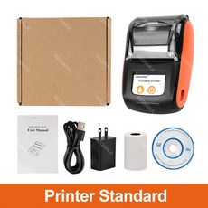 GOOJPRT 휴대용 미니 열전사 프린터 무선 PT 210 영수증 POS 블루투스 윈도우, 플러그, Orange Printer