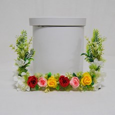 납골당 장식 ㄷ자 바닥 장식 리스 - 화려한 자나장미