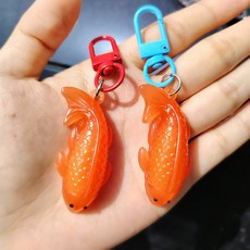變色鑰匙扣 烤鴨烤雞掛件 創意包包吊飾 交換禮物, 1個, 烤魚鑰匙扣