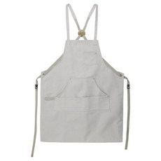 HARFINGTON Cooking Chef 앞치마 68.6cm x 86.4cm(27 x 34인치) 캔버스 면 조절 가능한 크로스 백 주방 작업 앞치마 남성 여성 주방 BBQ 그, 회색
