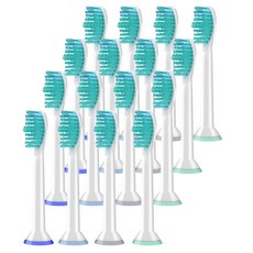 토비메모리 필립스 전동칫솔모 호환 리필모 소닉케어 플렉스케어 HX-3 HX-6 HX-9 시리즈, 16개, 필립스 호환모
