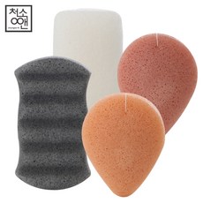 청소앤 곤약 스펀지 세트4 황토 송이 제주도생산, 단품, 1개
