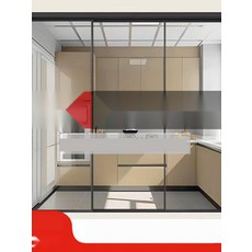 초슬림 3연동중문 알루미늄 프레임 모루유리 도어, 1. 초슬림 1패널 하부레일