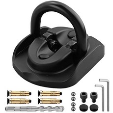 EYPINS 드릴 비트가 있는 보안 그라운드 앵커 - 오토바이 자전거 스쿠터 실외 실내 콘크리트 벽돌 표면 설치용 튼튼한 합금강 도난 방지 벽 잠금 장치, 5.3X4X3.5 inch+Drill bit