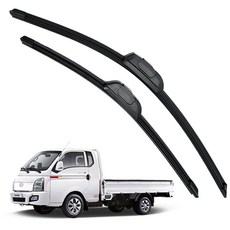 벤비아 포터2 EV 플랫 와이퍼 세트 더블캡 실리콘 와이퍼 전면세트 앞유리용 00812