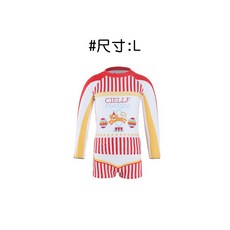 人魚朵朵 兒童兩件式泳裝 卡通馬戲團圖案 女童泳衣