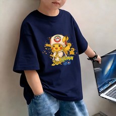 남아 여아 반팔 티셔츠 아동 순면 여름 반팔티 포켓몬 콜라보 캐릭터 키즈 반팔티셔츠