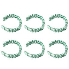 6PCS 조정 커튼 타이백 커튼 홀더 클립 세트는 심플한 터치와 호환됩니다, 평평한 흰색 녹색