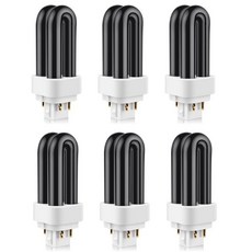 Dynatrap DT1050 DT1100 DT1210 DT1250 DT1260과 호환되는 7W 41050 교체용 전구 1/2에이커 교체 전구 U자형 교체 전구 조명(4팩), 6