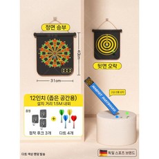 자석 다트 플레이트 가정용 실내 가정 완구 세트 자력 자성 강자성 소프트, A. 선물상자 12인치 다트x4