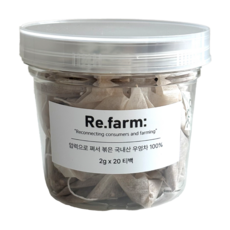 리팜 압력으로 쪄서 볶은 국내산 우엉차 삼각티백, 1개, 20개입, 2g