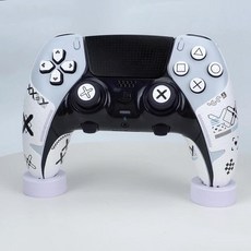 PS5手柄防滑貼 痛貼 握把保護套 吸汗保護貼, 黑色波點紋,適用於 PS5 Edge 精英手柄, 1個