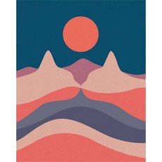 추상 숫자로 RUO프리미엄 냄비Y 그림 미니멀리스트 원래 선물 아크릴 페인트 공예 장식 218172, 20x30cm Diy Frame, 9929313