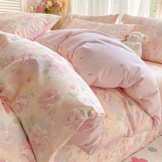 무인양품 순면 이불커버 150x200x230 싱글 침대용, 십리춘펑