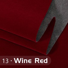 벨벳 DIY 라이너 쥬얼리 공예 박스 벨보아 벽지 극세사 벨로아 부드러운 펠트 예술 접착 원단 서랍 패브릭 자체, 13 Wine Red, 1개