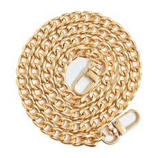 Hongliang 지갑 체인 스트랩 지갑 체인 핸드백용 교체 백 체인 어깨 및 크로스바디 지갑 스트랩 고급스러운 톤의 견고한 금속 브레이드 디자인 (실버-140cm(55, 골드-140cm(55.5인치)