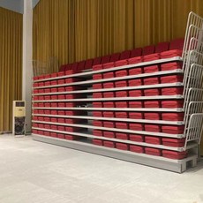 야구장 의자 관람석 짧은 등받이 관중석 플라스틱 경기장, F. 수동 전면 패딩 접이식 스탠드