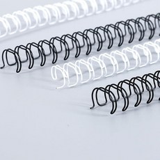 더블와이어링 제본스프링 3대1 스틸링 4.8mm 문서 제본용 100개 ryo+066qU, 화이트