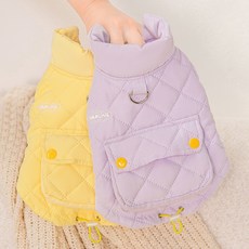 도그월드 강아지옷 주머니 하네스 경량패딩 DW030, 주머니 경량패딩 DW030, 연보라, 1개