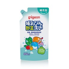 Pigeon 貝親 奶瓶蔬果清潔液 補充包 650ml, 1個