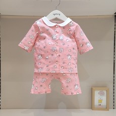 [아가방] 강남점*디즈니 베이비/ 빅 히트!! 깜찍이 마리7부 오픈내의/무형광 면100%/아가방 실내복