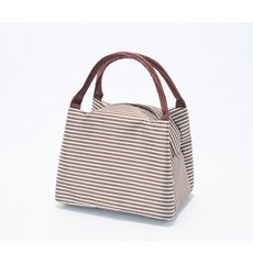 스트라이프 옥스 런치백에 두꺼운 보온백 스트라이프 도시락가방, 커피, 커피, 1개