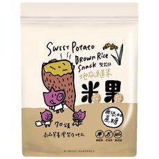 薌園糙米脆米果 (地瓜/山藥/甜菜根/南瓜/胡蘿蔔/優格/菠菜 口味任選) 非油炸 無添加 台灣製嬰幼兒點心, 70g, 1個, 地瓜