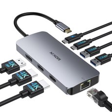 MOKiN USB C 허브 15W 무선 충전기 Qi2 인증 Magsafe 충전 스탠드 4K@60Hz HDMI 100W PD 10Gbps USB C/A 및 5W 충전 패드, 8-in-1