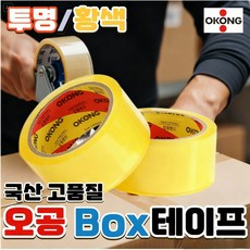 오공 국산 아크릴 opp 박스 테이프, 5개, 투명